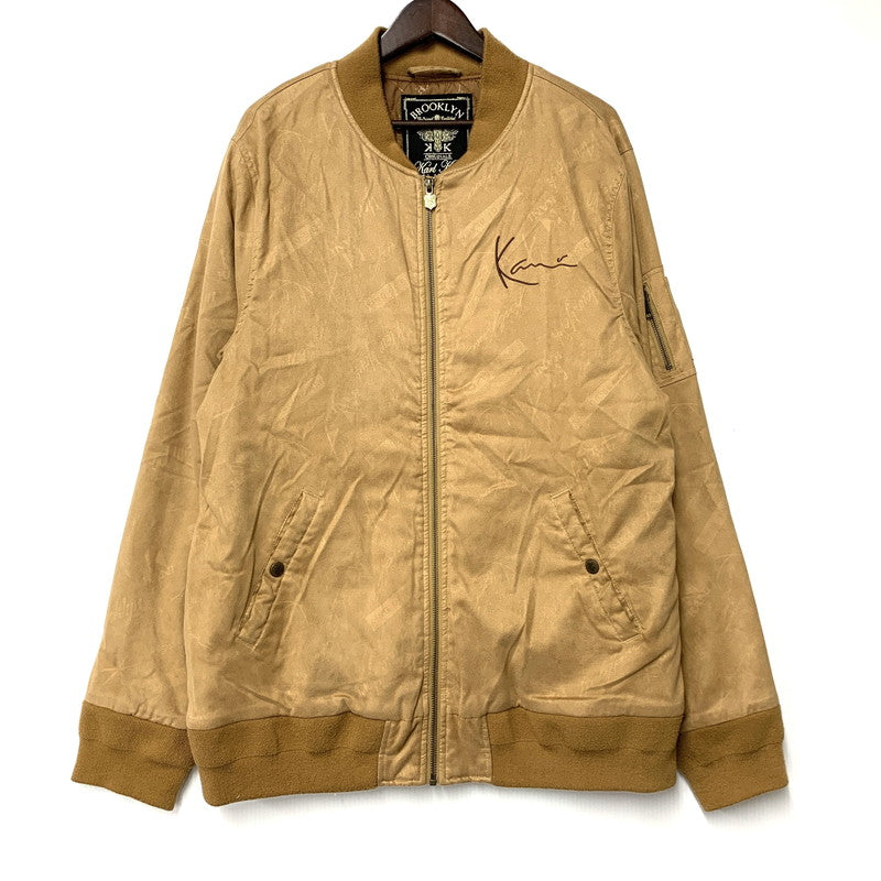 【中古品】【メンズ】 KARL KANI カールカナイ FAKE SUEDE MA-1 FLIGHT JACKET 193K1603 フェイクスウェード フライトジャケット 142-260310-as-09-izu サイズ：XXL カラー：ブラウン 万代Net店