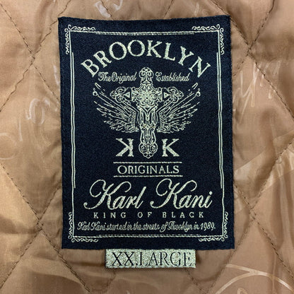 【中古品】【メンズ】 KARL KANI カールカナイ FAKE SUEDE MA-1 FLIGHT JACKET 193K1603 フェイクスウェード フライトジャケット 142-260310-as-09-izu サイズ：XXL カラー：ブラウン 万代Net店