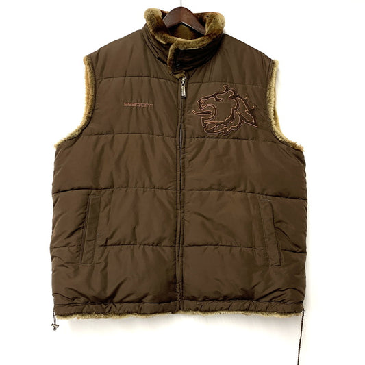 【中古品】【メンズ】 Sean John ショーンジョン REVERSIBLE BOA VEST SJXE7000 リバーシブル ボア ベスト 142-260310-as-11-izu サイズ：XL カラー：ブラウン 万代Net店