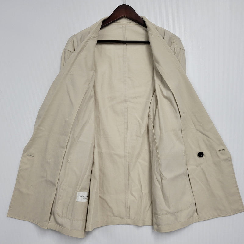 【中古品】【メンズ】 UNITED ARROWS ユナイテッドアローズ 1121-128-5611 ギャバジン ボイル 4B テーラードジャケット アウター 147-260315-kh-20-izu サイズ：L カラー：ベージュ 万代Net店