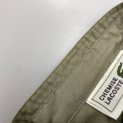 【中古品】【メンズ】 CHEMISE LACOSTE シュミーズラコステ NO COLLAR JACKET ノーカラージャケット アウター 146-260316-as-04-izu サイズ：4 カラー：グリーン系 万代Net店