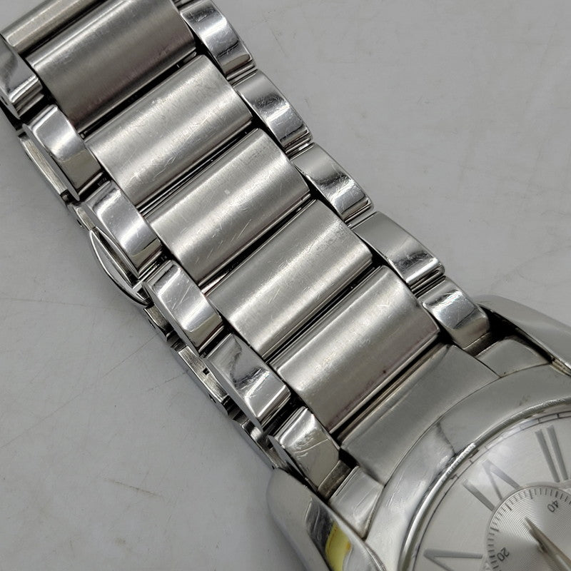 【中古品】【メンズ/レディース】 EMPORIO ARMANI エンポリオ・アルマーニ AR-11081 VALENTE CHRONOGRAPH QUARTZ WATCH バレンテ クロノグラフ クオーツ ウォッチ 腕時計 時計 197-260606-ya-14-izu カラー：シルバー 万代Net店