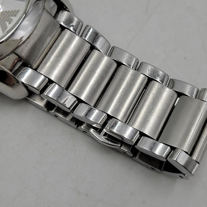 【中古品】【メンズ/レディース】 EMPORIO ARMANI エンポリオ・アルマーニ AR-11081 VALENTE CHRONOGRAPH QUARTZ WATCH バレンテ クロノグラフ クオーツ ウォッチ 腕時計 時計 197-260606-ya-14-izu カラー：シルバー 万代Net店
