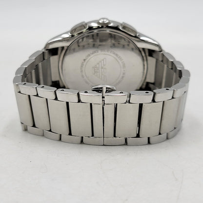 【中古品】【メンズ/レディース】 EMPORIO ARMANI エンポリオ・アルマーニ AR-11081 VALENTE CHRONOGRAPH QUARTZ WATCH バレンテ クロノグラフ クオーツ ウォッチ 腕時計 時計 197-260606-ya-14-izu カラー：シルバー 万代Net店