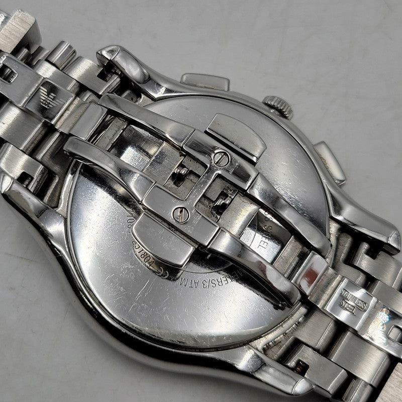 【中古品】【メンズ/レディース】 EMPORIO ARMANI エンポリオ・アルマーニ AR-11081 VALENTE CHRONOGRAPH QUARTZ WATCH バレンテ クロノグラフ クオーツ ウォッチ 腕時計 時計 197-260606-ya-14-izu カラー：シルバー 万代Net店