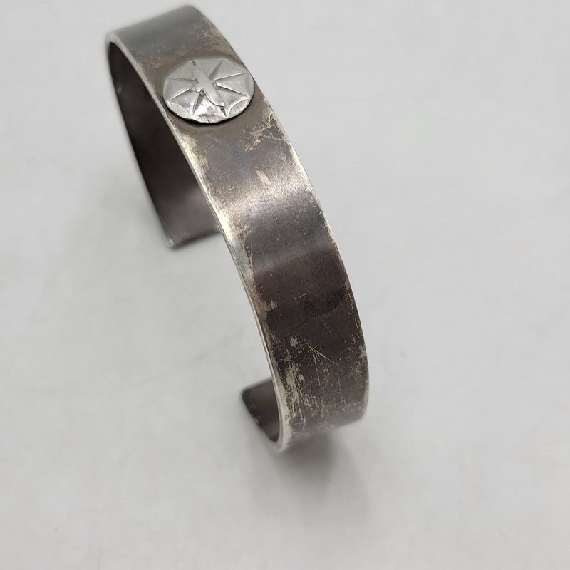 【現状渡し品】【メンズ】 GOD SUNS ゴッドサンズ PT900メタル付き 12mm 平打ちバングル アクセサリー 192-260310-as-15-izu カラー：シルバー 万代Net店