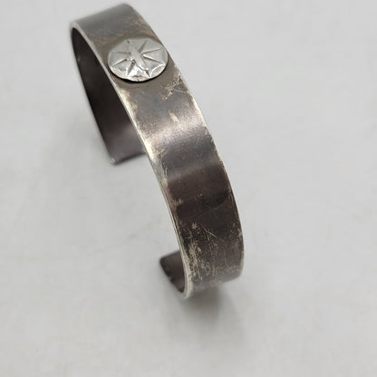 【現状渡し品】【メンズ】 GOD SUNS ゴッドサンズ PT900メタル付き 12mm 平打ちバングル アクセサリー 192-260310-as-15-izu カラー：シルバー 万代Net店