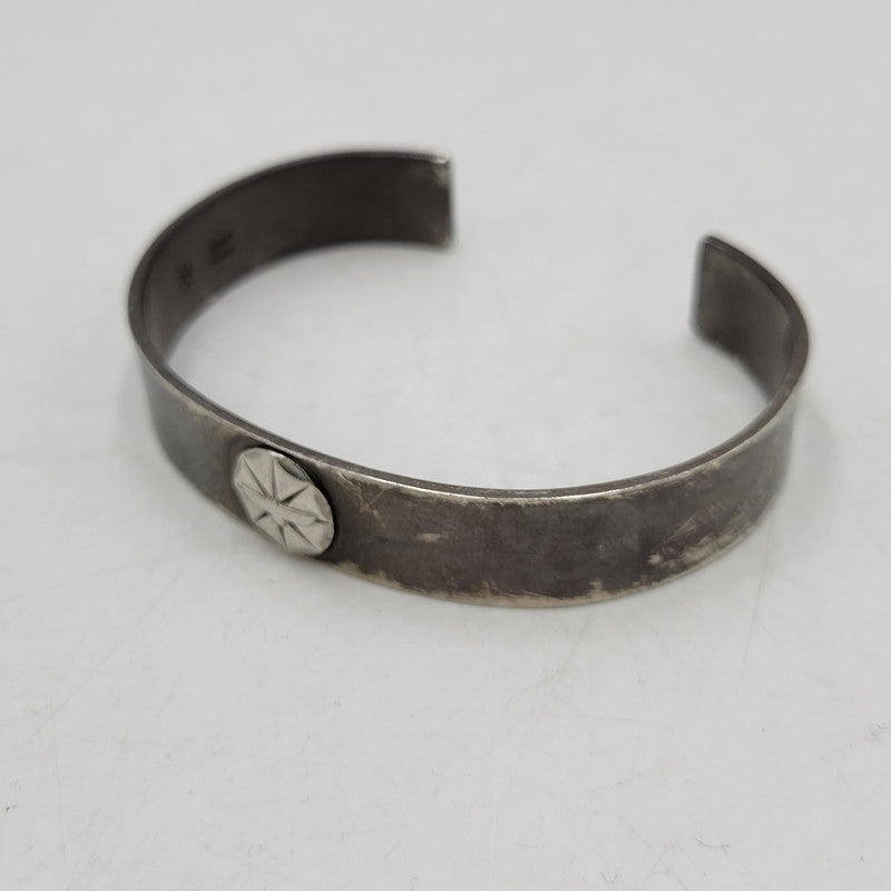 【現状渡し品】【メンズ】 GOD SUNS ゴッドサンズ PT900メタル付き 12mm 平打ちバングル アクセサリー 192-260310-as-15-izu カラー：シルバー 万代Net店