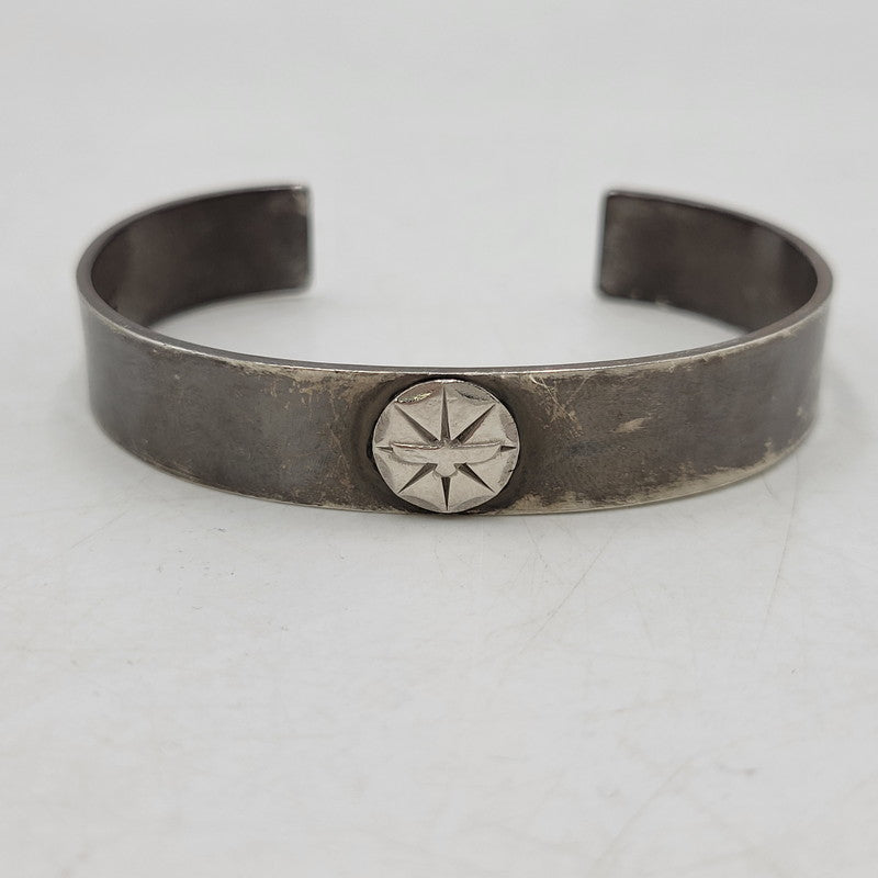 【現状渡し品】【メンズ】 GOD SUNS ゴッドサンズ PT900メタル付き 12mm 平打ちバングル アクセサリー 192-260310-as-15-izu カラー：シルバー 万代Net店