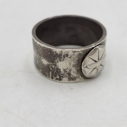 【現状渡し品】【メンズ】 GOD SUNS ゴッドサンズ PT900メタル付き 12mm 平打ちリング 指輪 アクセサリー 192-260310-as-16-izu サイズ：25号 カラー：シルバー 万代Net店