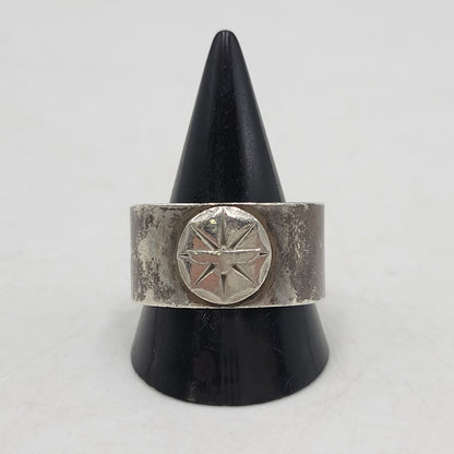 【現状渡し品】【メンズ】 GOD SUNS ゴッドサンズ PT900メタル付き 12mm 平打ちリング 指輪 アクセサリー 192-260310-as-16-izu サイズ：25号 カラー：シルバー 万代Net店