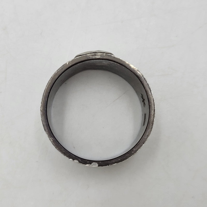 【現状渡し品】【メンズ】 GOD SUNS ゴッドサンズ PT900メタル付き 12mm 平打ちリング 指輪 アクセサリー 192-260310-as-16-izu サイズ：25号 カラー：シルバー 万代Net店