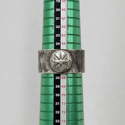 【現状渡し品】【メンズ】 GOD SUNS ゴッドサンズ PT900メタル付き 12mm 平打ちリング 指輪 アクセサリー 192-260310-as-16-izu サイズ：25号 カラー：シルバー 万代Net店