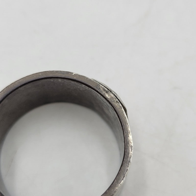 【現状渡し品】【メンズ】 GOD SUNS ゴッドサンズ PT900メタル付き 12mm 平打ちリング 指輪 アクセサリー 192-260310-as-16-izu サイズ：25号 カラー：シルバー 万代Net店
