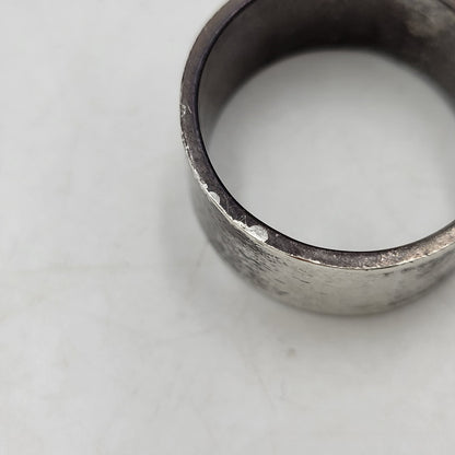 【現状渡し品】【メンズ】 GOD SUNS ゴッドサンズ PT900メタル付き 12mm 平打ちリング 指輪 アクセサリー 192-260310-as-16-izu サイズ：25号 カラー：シルバー 万代Net店