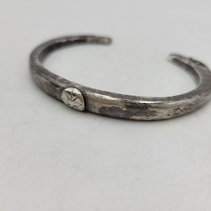 【現状渡し品】【メンズ】 GOD SUNS ゴッドサンズ 8mm EAGLE FACE BANGLE イーグル フェイス バングル PTメタル付き アクセサリー 192-260310-as-14-izu カラー：シルバー 万代Net店