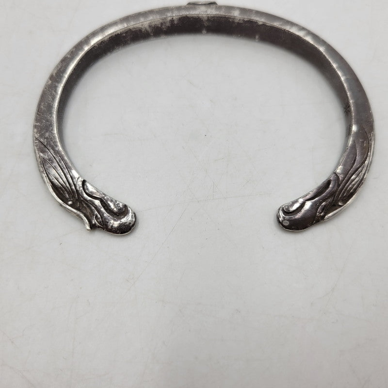 【現状渡し品】【メンズ】 GOD SUNS ゴッドサンズ 8mm EAGLE FACE BANGLE イーグル フェイス バングル PTメタル付き アクセサリー 192-260310-as-14-izu カラー：シルバー 万代Net店