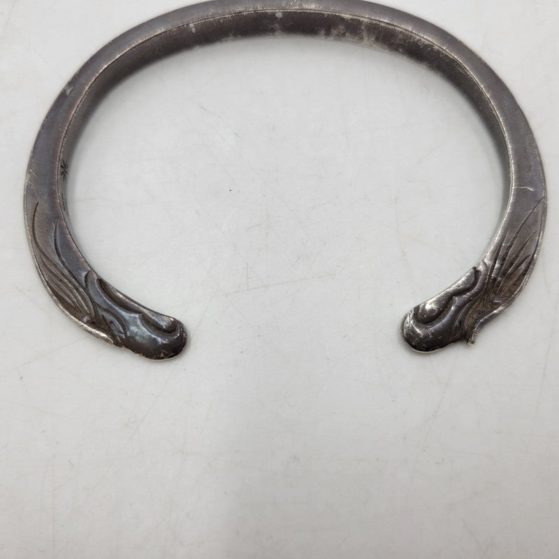 【現状渡し品】【メンズ】 GOD SUNS ゴッドサンズ 8mm EAGLE FACE BANGLE イーグル フェイス バングル PTメタル付き アクセサリー 192-260310-as-14-izu カラー：シルバー 万代Net店