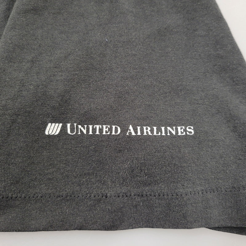 【中古品】【メンズ】 UNITED AIRLINES ユナイテッド航空 両シングル COMPANY SS TEE カンパニー ショートスリーブ Tシャツ トップス 146-260315-kh-16-izu カラー：ブラック 万代Net店