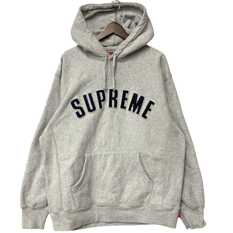 【中古品】【メンズ】 Supreme シュプリーム PEARL LOGO HOODED SWEATSHIRT パール ロゴ フーデッド スウェットシャツ パーカー 長袖 トップス 149-260310-as-03-izu サイズ：L カラー：グレー 万代Net店