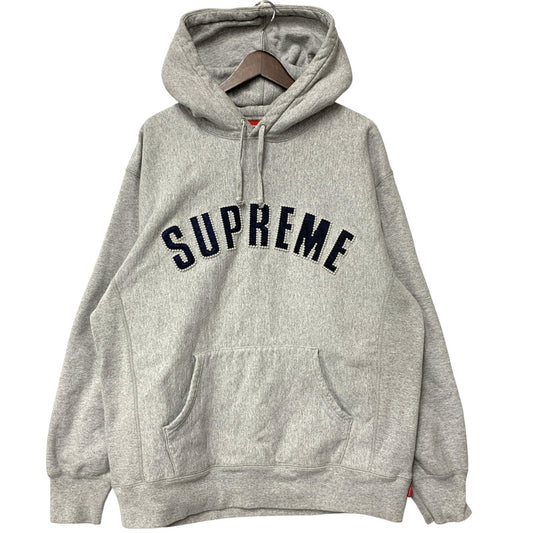 【中古品】【メンズ】 Supreme シュプリーム PEARL LOGO HOODED SWEATSHIRT パール ロゴ フーデッド スウェットシャツ パーカー 長袖 トップス 149-260310-as-03-izu サイズ：L カラー：グレー 万代Net店