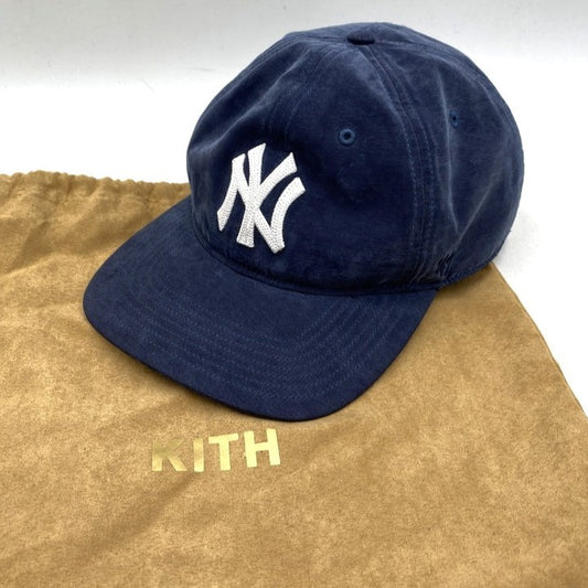 【中古品】【メンズ/レディース】 KITH×47 キス 25SS NEW YORK YANKEES CUPRO LINEN FRANCHISE LS CAP ニューヨークヤンキース キュプロ リネン フランチャイズ LS キャップ 185-260318-tt-02-izu サイズ：L (58cm) カラー：ネイビー 万代Net店