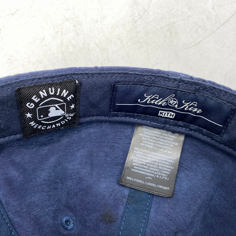 【中古品】【メンズ/レディース】 KITH×47 キス 25SS NEW YORK YANKEES CUPRO LINEN FRANCHISE LS CAP ニューヨークヤンキース キュプロ リネン フランチャイズ LS キャップ 185-260318-tt-02-izu サイズ：L (58cm) カラー：ネイビー 万代Net店