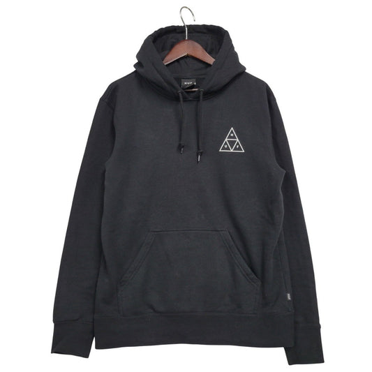 【中古品】【メンズ】 HUF ハフ ESSENTIALS TT P/O HOODIE エッセンシャル トリプルトライアングル プルオーバー フーディー パーカー トップス 142-260315-kh-17-izu サイズ：S カラー：ブラック 万代Net店