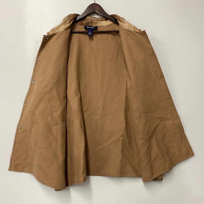 【中古品】【メンズ】 DENIM&CO. デニム&コー CHECK JACKET チェックジャケット 146-260316-as-08-izu サイズ：3X カラー：ブラウン系 万代Net店