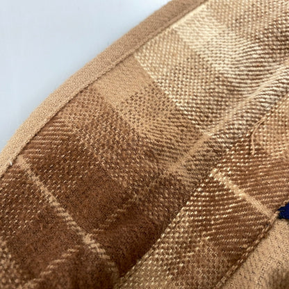 【中古品】【メンズ】 DENIM&CO. デニム&コー CHECK JACKET チェックジャケット 146-260316-as-08-izu サイズ：3X カラー：ブラウン系 万代Net店