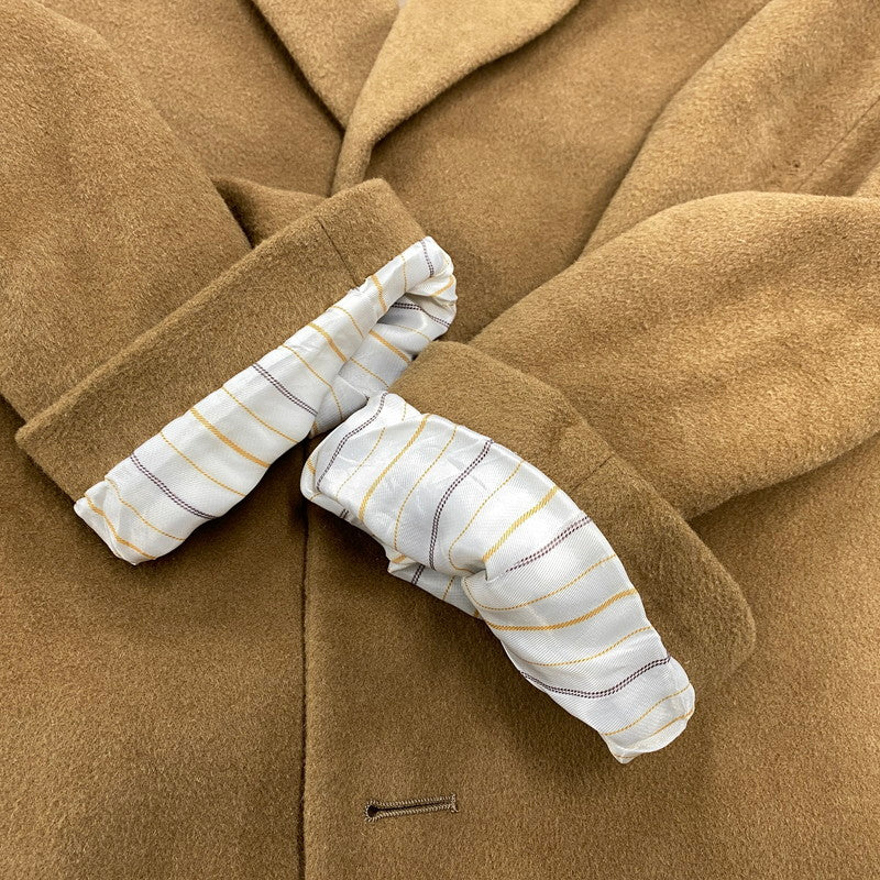 【中古品】【メンズ】 AMICALE CASHMERE BLEND WOOL CHESTER COAT アミカル カシミヤ ブレンド ウール チェスターコート アウター 146-260311-kh-09-izu サイズ：42R カラー：キャメル 万代Net店