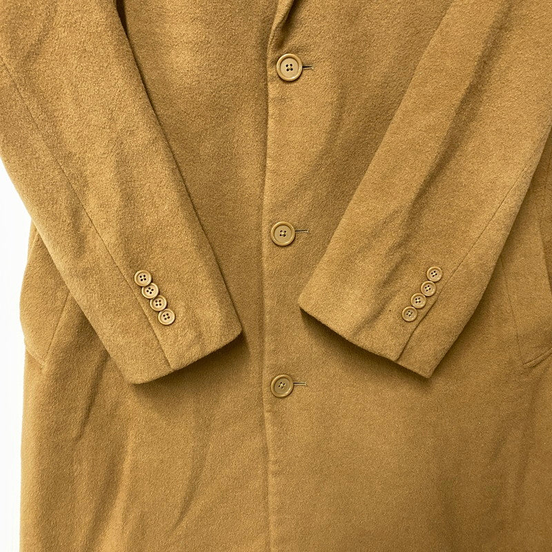 【中古品】【メンズ】 AMICALE CASHMERE BLEND WOOL CHESTER COAT アミカル カシミヤ ブレンド ウール チェスターコート アウター 146-260311-kh-09-izu サイズ：42R カラー：キャメル 万代Net店