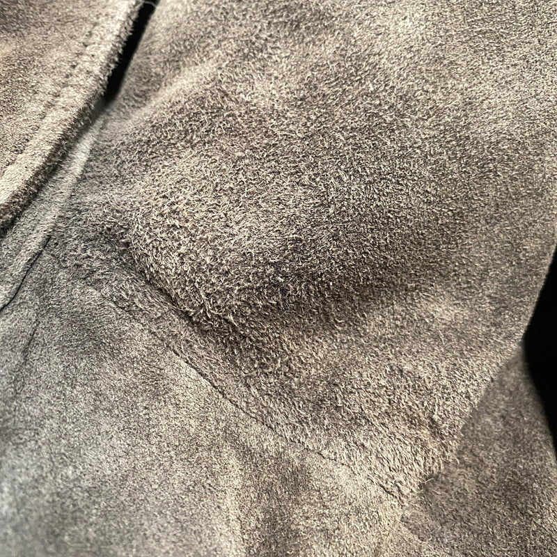 【中古品】【メンズ】 ST.JOHN'S BAY セントジョンズベイ SUEDE LEATHER SHIRT JACKET スエードレザー シャツジャケット 146-260316-as-09-izu サイズ：M カラー：ブラウン 万代Net店