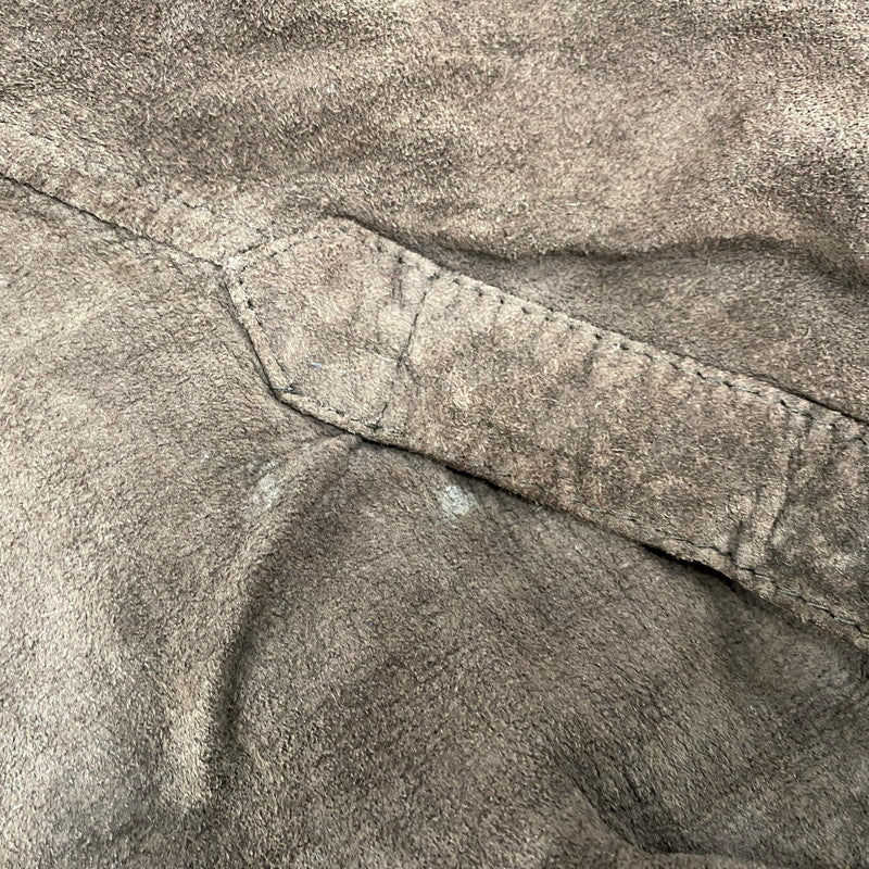 【中古品】【メンズ】 ST.JOHN'S BAY セントジョンズベイ SUEDE LEATHER SHIRT JACKET スエードレザー シャツジャケット 146-260316-as-09-izu サイズ：M カラー：ブラウン 万代Net店
