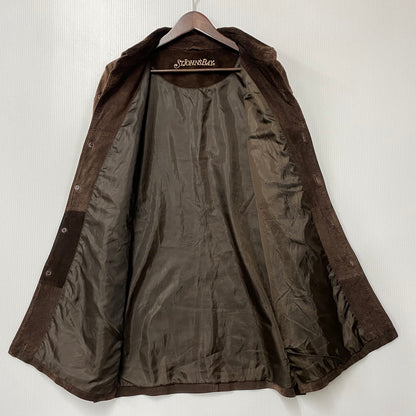 【中古品】【メンズ】 ST.JOHN'S BAY セントジョンズベイ SUEDE LEATHER SHIRT JACKET スエードレザー シャツジャケット 146-260316-as-09-izu サイズ：M カラー：ブラウン 万代Net店
