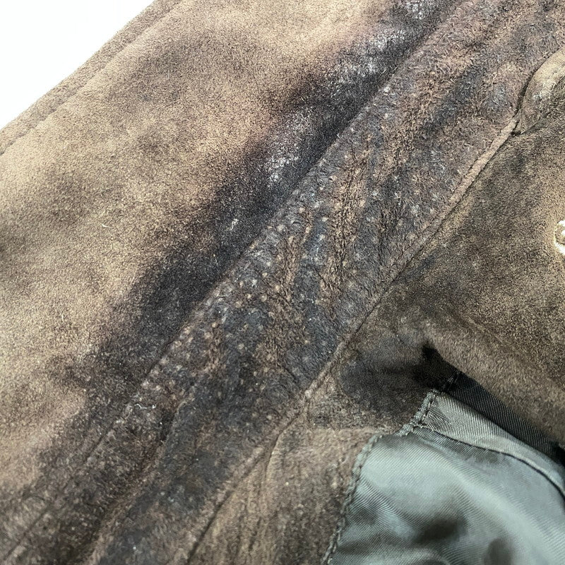 【中古品】【メンズ】 ST.JOHN'S BAY セントジョンズベイ SUEDE LEATHER SHIRT JACKET スエードレザー シャツジャケット 146-260316-as-09-izu サイズ：M カラー：ブラウン 万代Net店