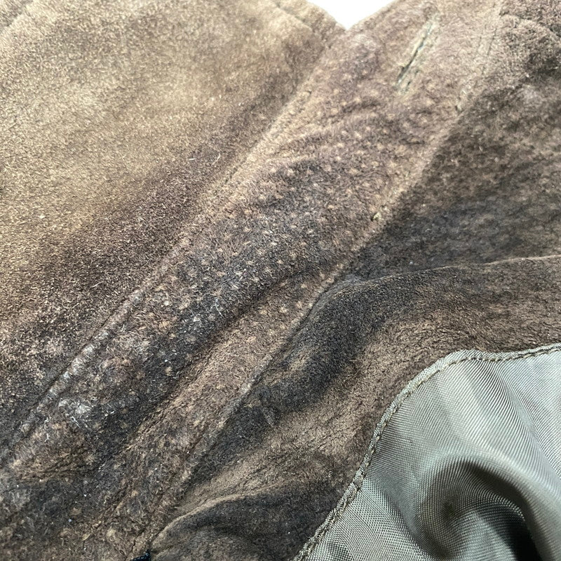 【中古品】【メンズ】 ST.JOHN'S BAY セントジョンズベイ SUEDE LEATHER SHIRT JACKET スエードレザー シャツジャケット 146-260316-as-09-izu サイズ：M カラー：ブラウン 万代Net店