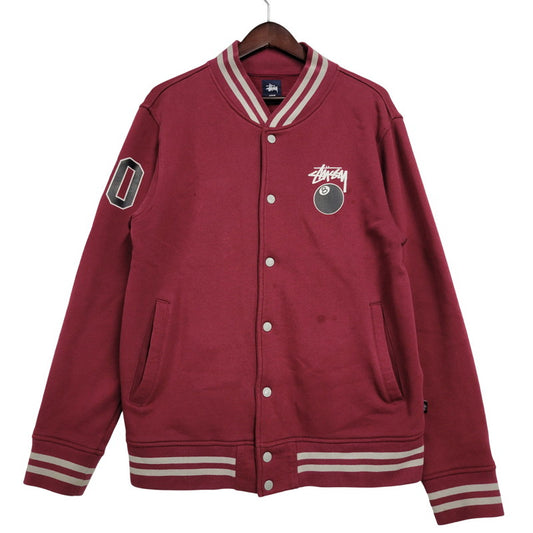 【中古品】【メンズ】 OLD STUSSY オールド ステューシー 8 BALL LETTERMAN JACKET エイトボール レターマン ジャケット アウター 142-260317-cs-02-izu サイズ：M カラー：レッド系 万代Net店