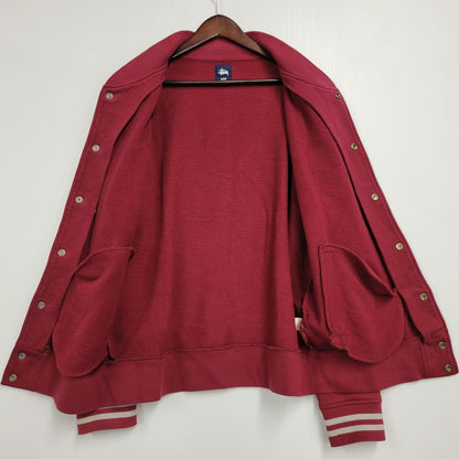 【中古品】【メンズ】 OLD STUSSY オールド ステューシー 8 BALL LETTERMAN JACKET エイトボール レターマン ジャケット アウター 142-260317-cs-02-izu サイズ：M カラー：レッド系 万代Net店