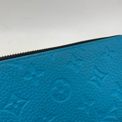 【中古品】【メンズ/レディース】 LOUIS VUITTON ルイ・ヴィトン M69048 ヴェルティカル トリヨンレザー ジッピーウォレット 財布 長財布 179-260311-cs-04-izu カラー：ターコイズ 万代Net店