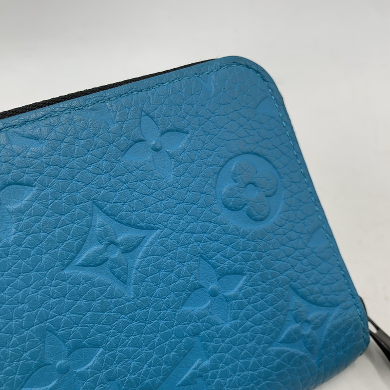 【中古品】【メンズ/レディース】 LOUIS VUITTON ルイ・ヴィトン M69048 ヴェルティカル トリヨンレザー ジッピーウォレット 財布 長財布 179-260311-cs-04-izu カラー：ターコイズ 万代Net店