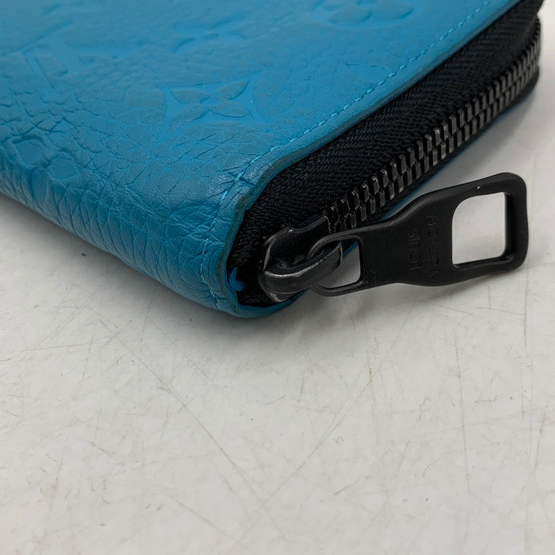 【中古品】【メンズ/レディース】 LOUIS VUITTON ルイ・ヴィトン M69048 ヴェルティカル トリヨンレザー ジッピーウォレット 財布 長財布 179-260311-cs-04-izu カラー：ターコイズ 万代Net店