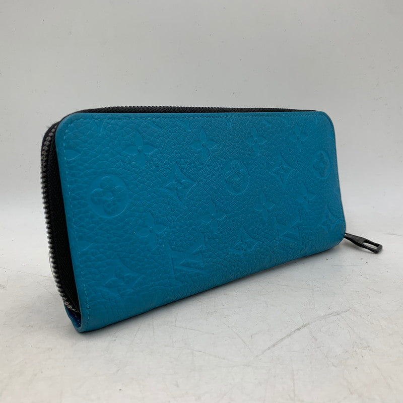 【中古品】【メンズ/レディース】 LOUIS VUITTON ルイ・ヴィトン M69048 ヴェルティカル トリヨンレザー ジッピーウォレット 財布 長財布 179-260311-cs-04-izu カラー：ターコイズ 万代Net店