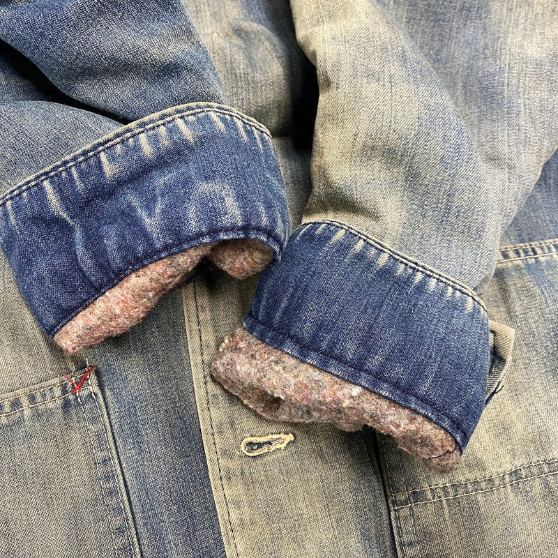 【中古品】【メンズ】 BIG MAC ビッグマック CORDUROY COLLAR BLANKET LINER DENIM COVERALL コーデュロイ カラー ブランケット ライナー デニム カバーオール アウター 146-260311-kh-04-izu カラー：インディゴ 万代Net店