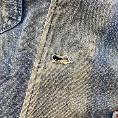 【中古品】【メンズ】 BIG MAC ビッグマック CORDUROY COLLAR BLANKET LINER DENIM COVERALL コーデュロイ カラー ブランケット ライナー デニム カバーオール アウター 146-260311-kh-04-izu カラー：インディゴ 万代Net店