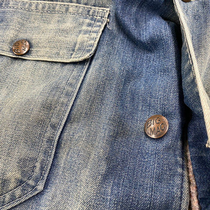 【中古品】【メンズ】 BIG MAC ビッグマック CORDUROY COLLAR BLANKET LINER DENIM COVERALL コーデュロイ カラー ブランケット ライナー デニム カバーオール アウター 146-260311-kh-04-izu カラー：インディゴ 万代Net店