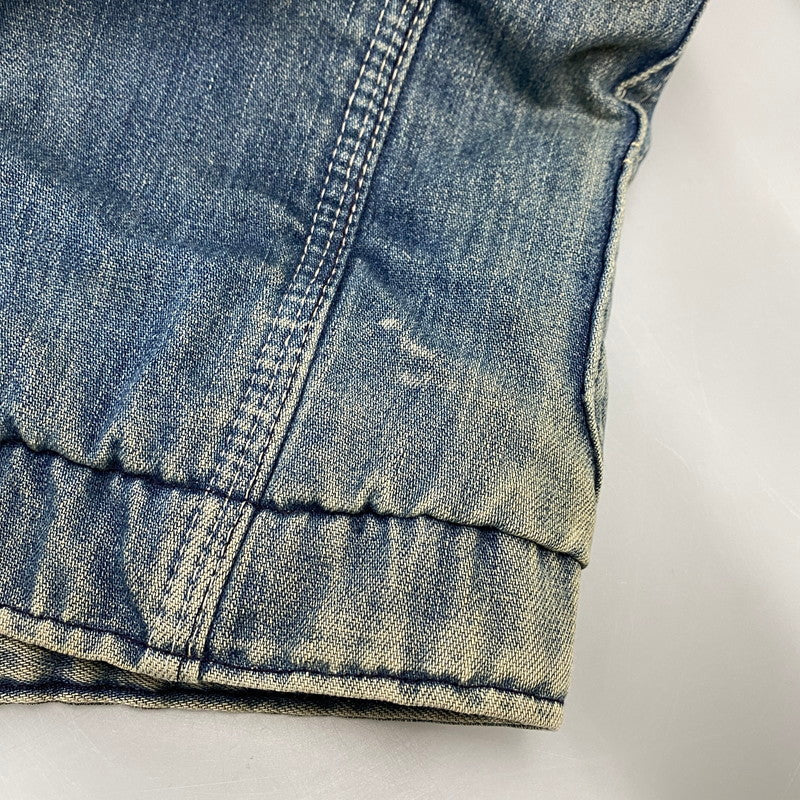 【中古品】【メンズ】 BIG MAC ビッグマック CORDUROY COLLAR BLANKET LINER DENIM COVERALL コーデュロイ カラー ブランケット ライナー デニム カバーオール アウター 146-260311-kh-04-izu カラー：インディゴ 万代Net店