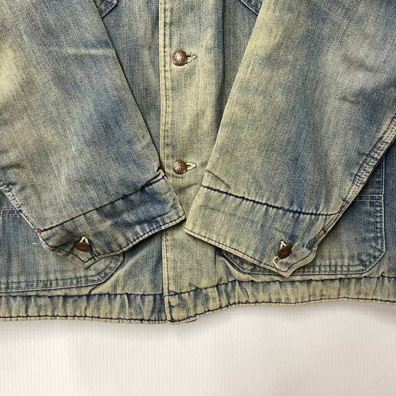 【中古品】【メンズ】 BIG MAC ビッグマック CORDUROY COLLAR BLANKET LINER DENIM COVERALL コーデュロイ カラー ブランケット ライナー デニム カバーオール アウター 146-260311-kh-04-izu カラー：インディゴ 万代Net店
