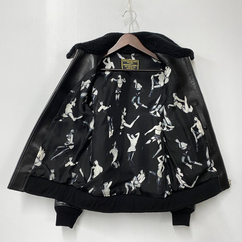 【中古品】【メンズ】 PIN－UP GIRL LINER G-1 LEATHER JACKET ピンナップガール ライナー レザー ジャケット アウター 142-260311-kh-07-izu サイズ：S カラー：ブラック 万代Net店