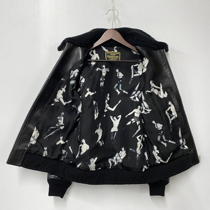 【中古品】【メンズ】 PIN－UP GIRL LINER G-1 LEATHER JACKET ピンナップガール ライナー レザー ジャケット アウター 142-260311-kh-07-izu サイズ：S カラー：ブラック 万代Net店